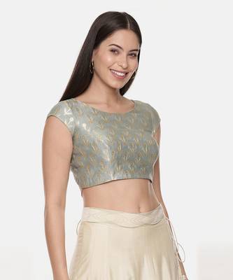 Silk Banares Aqua Blouse 4