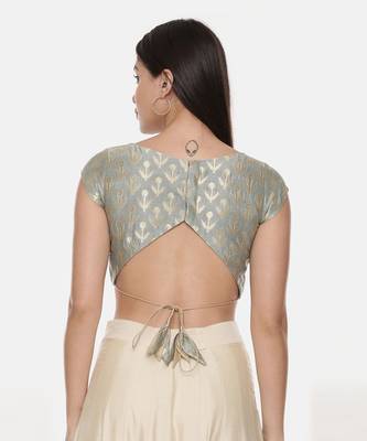 Silk Banares Aqua Blouse 5