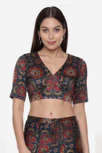 Silk Chanderi Printed Blouse