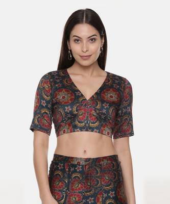 Silk Chanderi Printed Blouse 1