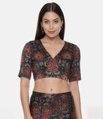 Silk Chanderi Printed Blouse