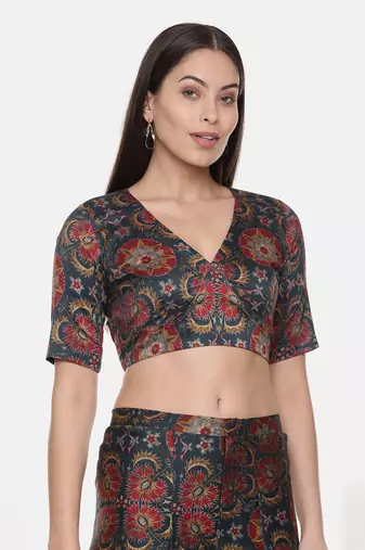 Silk Chanderi Printed Blouse