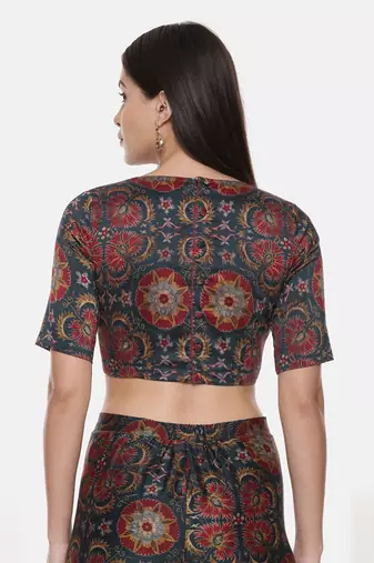 Silk Chanderi Printed Blouse