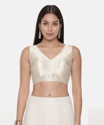Silk Banares Brocade Gold Blouse 1