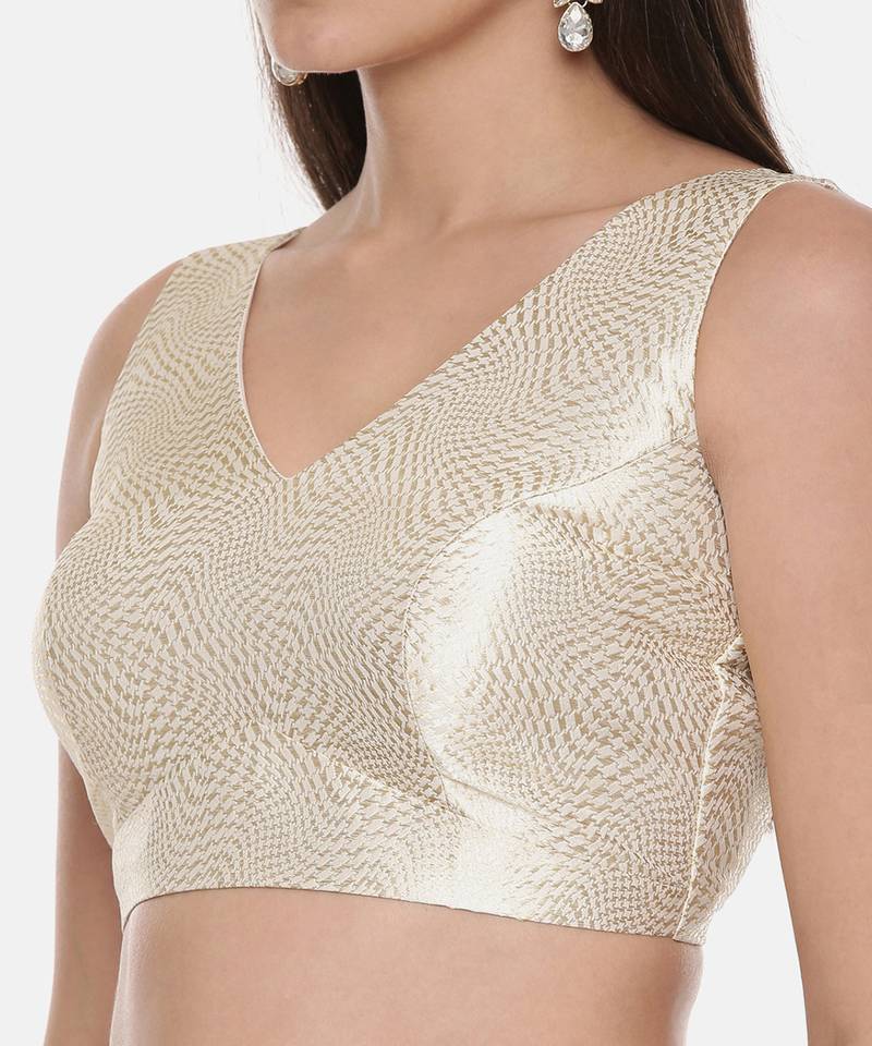 Silk Banares Brocade Gold Blouse