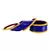 Extra Large Size Brass And Acrylic Bangle Color Blue