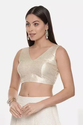 Silk Banares Brocade Gold Blouse