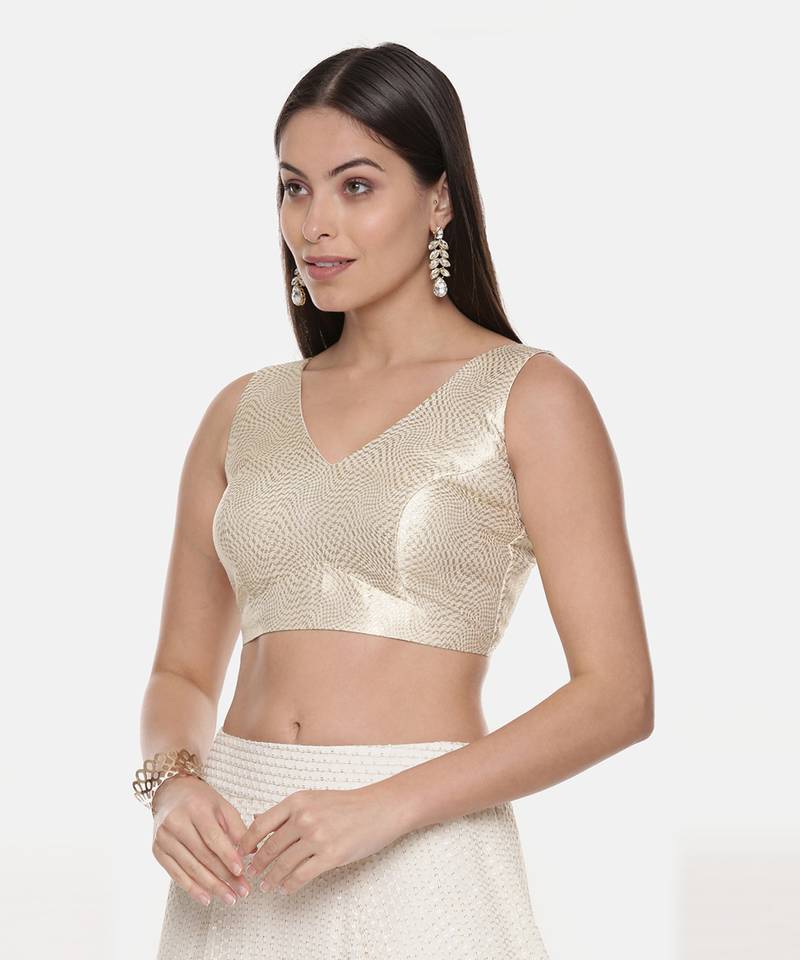 Silk Banares Brocade Gold Blouse