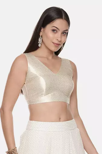 Silk Banares Brocade Gold Blouse