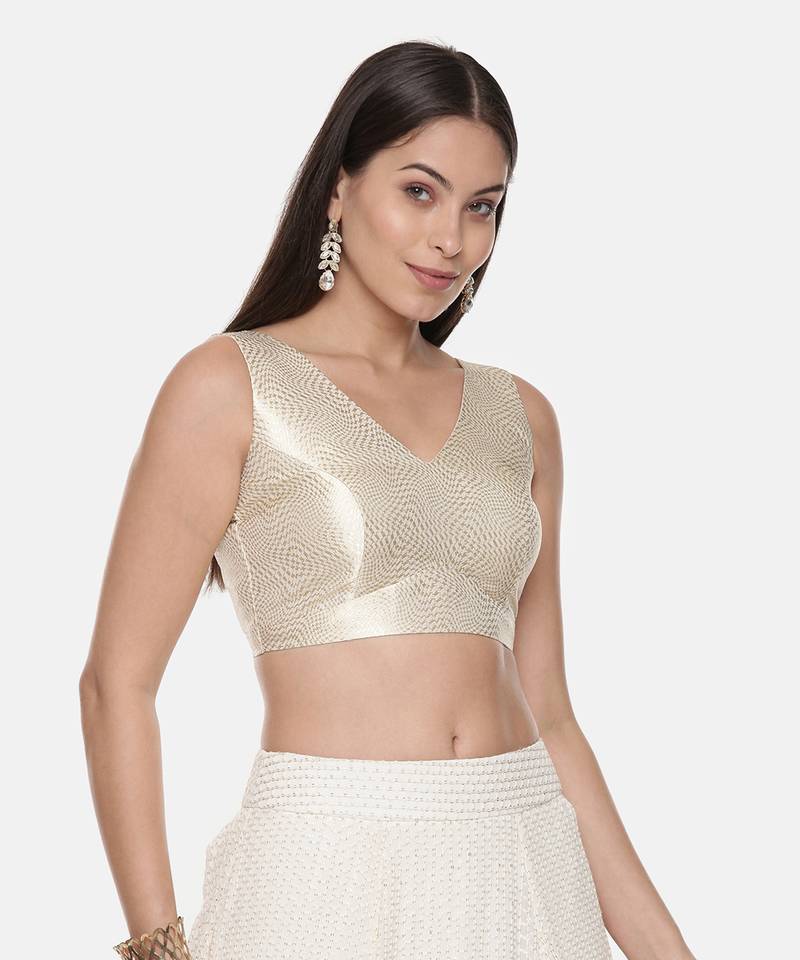 Silk Banares Brocade Gold Blouse