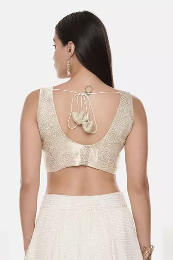 Silk Banares Brocade Gold Blouse