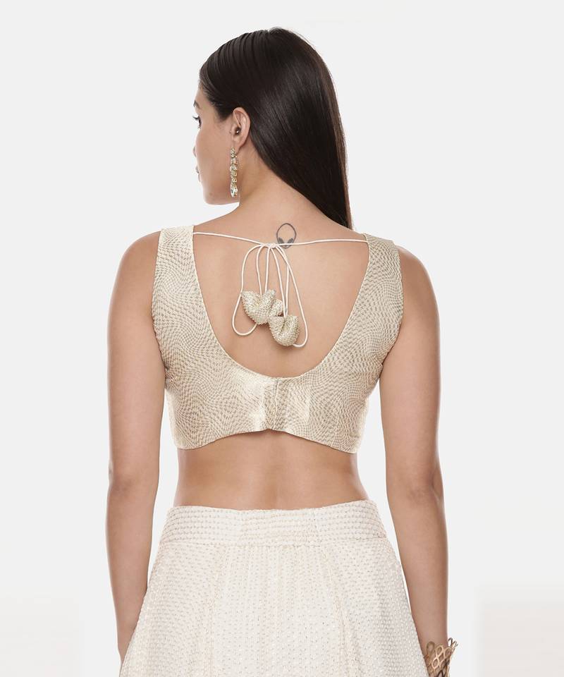 Silk Banares Brocade Gold Blouse