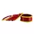 Extra Large Size Brass And Acrylic Bangle Color Maroon