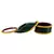 Extra Large Size Brass And Acrylic Bangle Color Dark Green