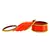 Extra Large Size Brass And Acrylic Bangle Color Orange