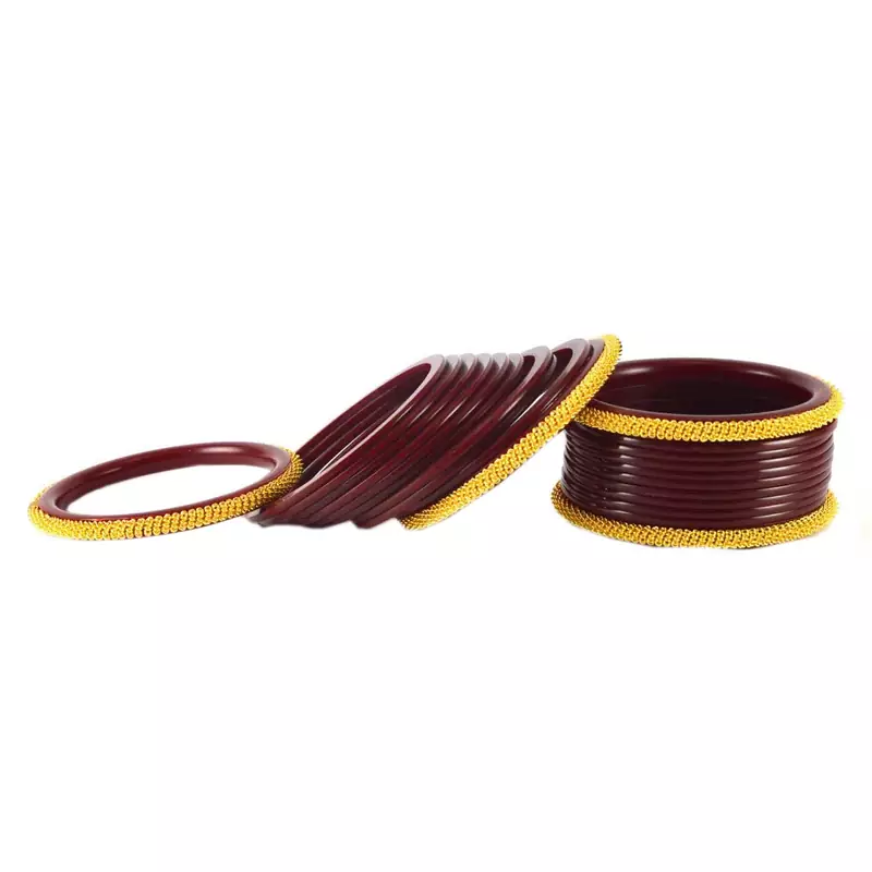 Extra Large Size Brass And Acrylic Bangle Color Brown