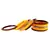 Extra Large Size Brass And Acrylic Bangle Color Yellow