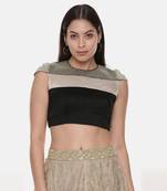 Quirky Black Silver Tissue Blouse