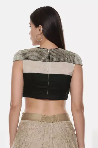 Quirky Black Silver Tissue Blouse