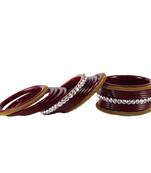 Extra Large Size Brass And Acrylic Bangle Color Brown