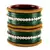 Extra Large Size Brass And Acrylic Bangle Color Dark Green