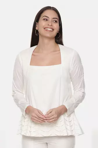 Ivory Silk Top