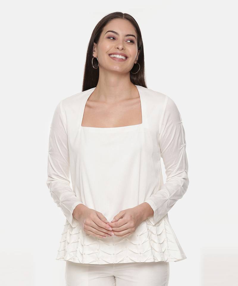 Ivory Silk Top