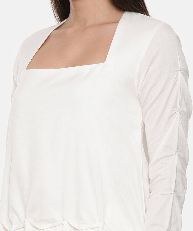 Ivory Silk Top