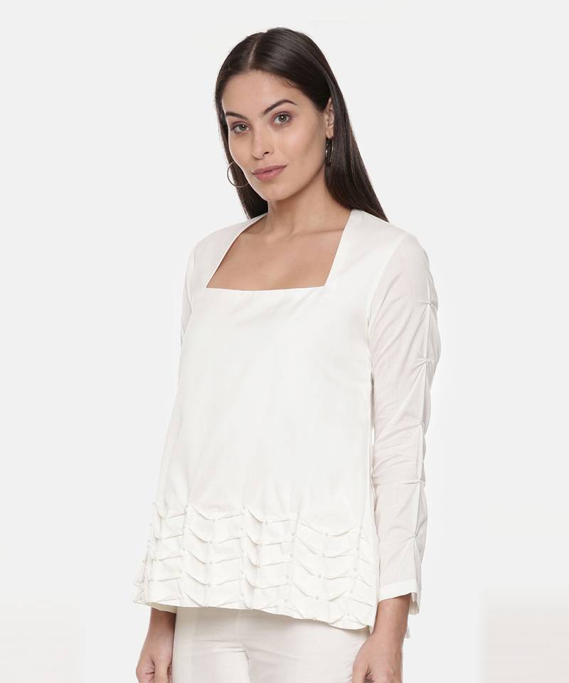 Ivory Silk Top