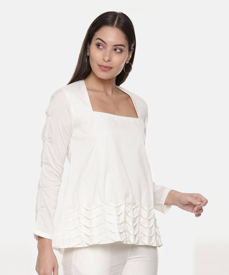 Ivory Silk Top