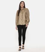 Gold Silk Slub Shirt