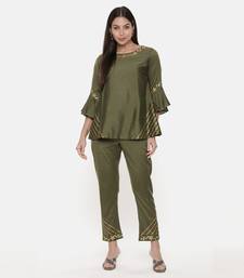 Silk Green Top