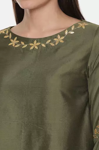 Silk Green Top