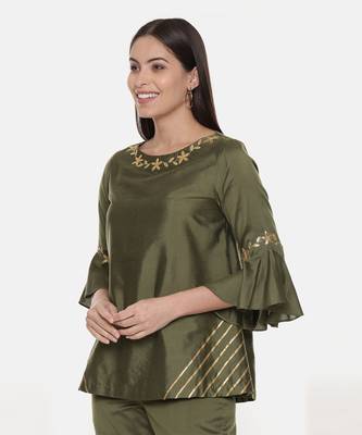Silk Green Top 4