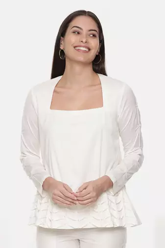 Ivory Silk Top With Matching Pants