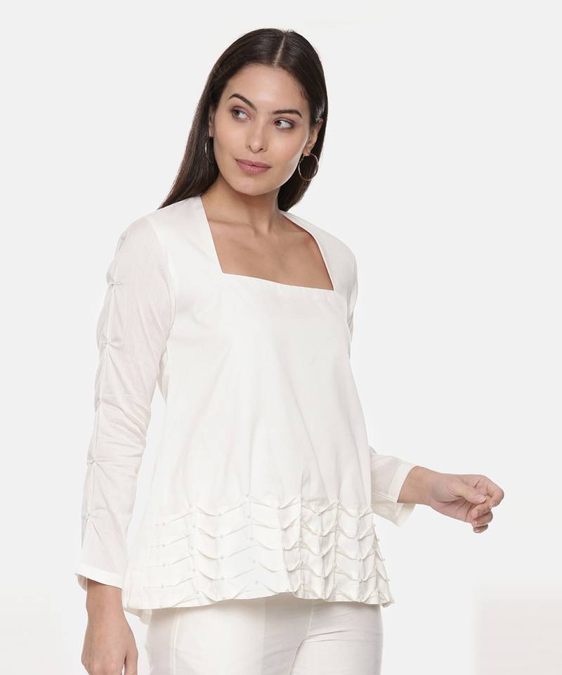 Ivory Silk Top With Matching Pants