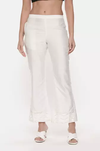 Ivory Silk Top With Matching Pants