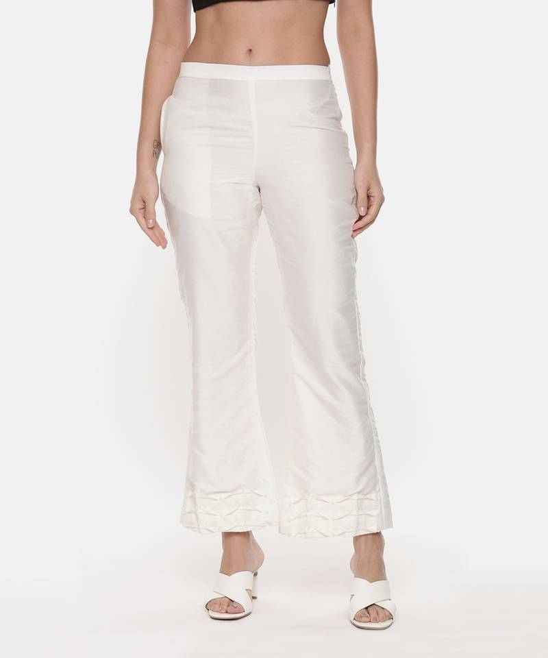 Ivory Silk Top With Matching Pants