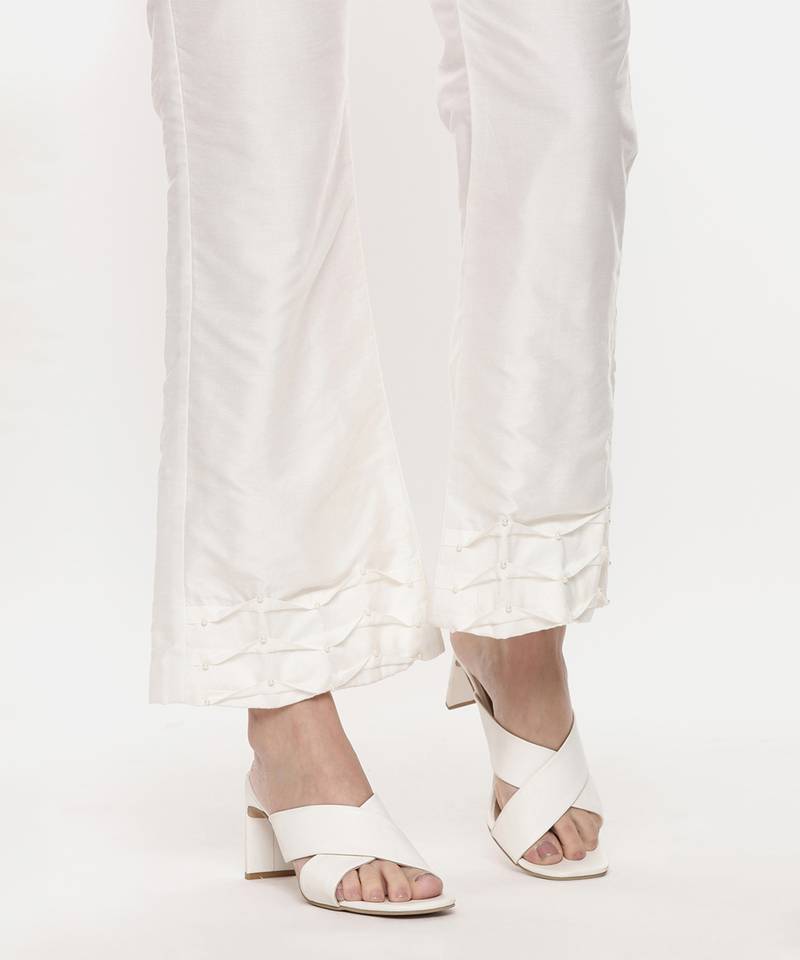 Ivory Silk Top With Matching Pants