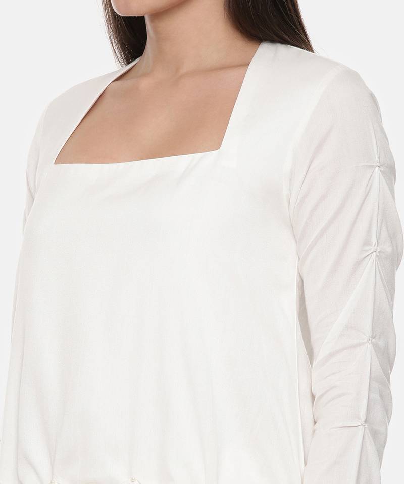 Ivory Silk Top With Matching Pants