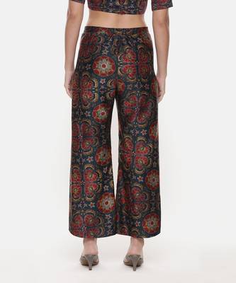 Teal Red Silk Chanderi Print Co-Ord Set 5