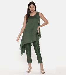 Green Chanderi Kota Co-Ord Set