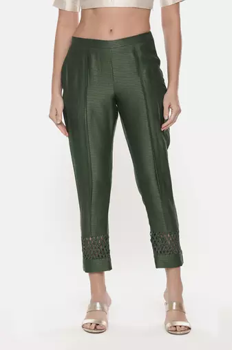 Green Chanderi Kota Co-Ord Set