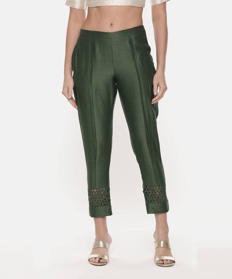 Green Chanderi Kota Co-Ord Set