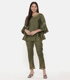 Green Silk Co-Ord Set
