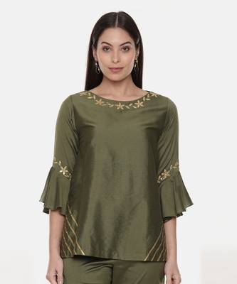 Green Silk Co-Ord Set 2