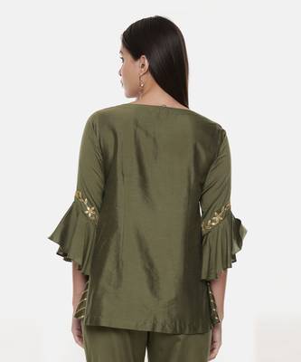 Green Silk Co-Ord Set 6