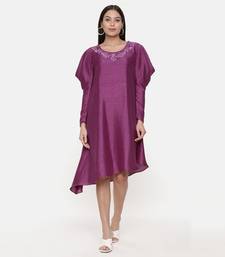 Silk Slub Wine Dress