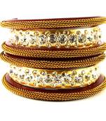 Extra Large Size Brass And Acrylic Bangle Color Golden