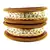 Extra Large Size Brass And Acrylic Bangle Color Golden